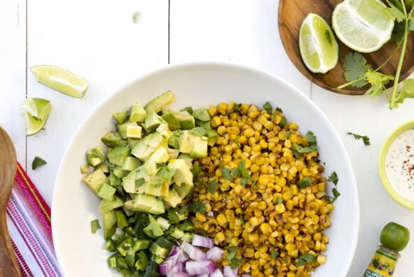 A mexican street corn salad for the potluck