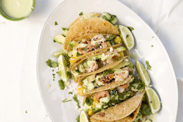 Shrimp tacos make for a light and delicious meal