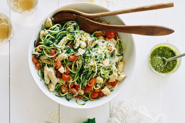 zucchini noodle pesto pasta