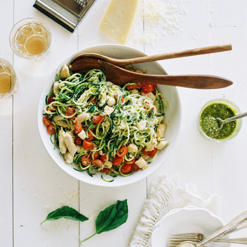 zucchini noodle pesto pasta