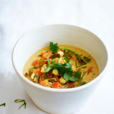 Sweet Potato Poblano Soup! Such a delicious treat for a cold day