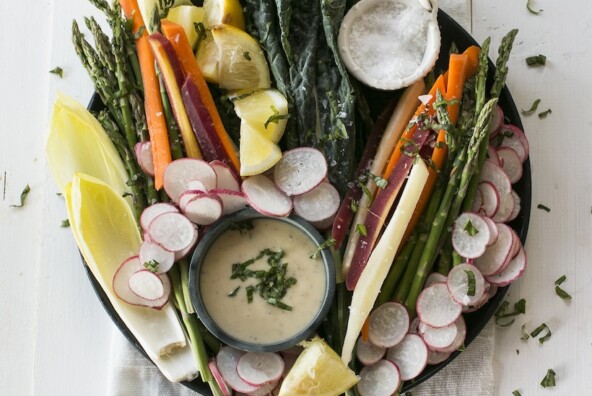 A plate of crudites makes for a beautiful party