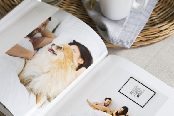 sweet and simple idea for an engagement photo book