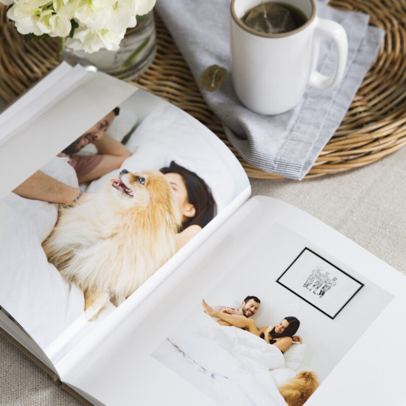 sweet and simple idea for an engagement photo book