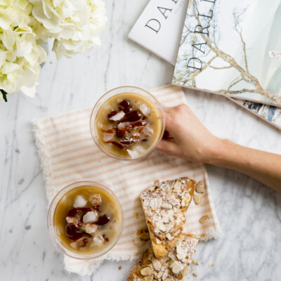 Homemade Iced Caramel Latté Recipe -- way less expensive than the coffeeshop versions and so delicious!