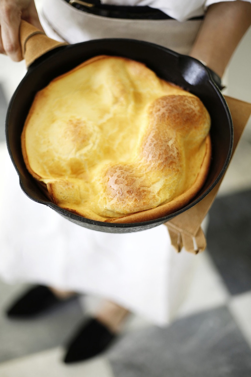 A dutch baby pancake is our favorite way to start the day