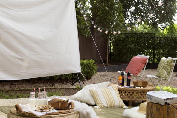 best new shows to stream Cute backyard movie setup