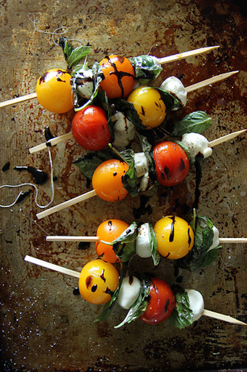 Grilled side dish Caprese Skewers_bbq