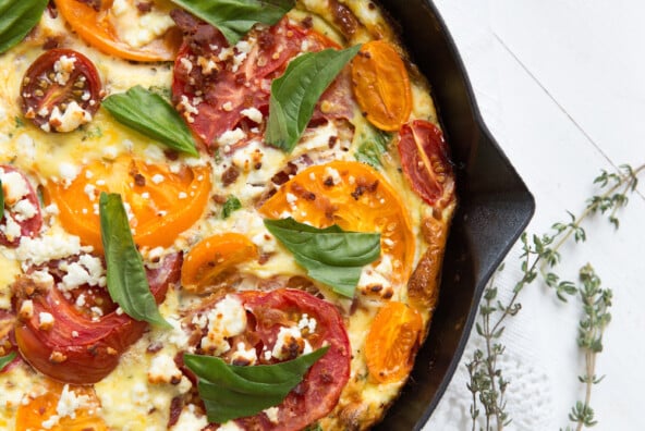 This BLT Frittata will become your new favorite easy brunch recipe to feed a crowd!