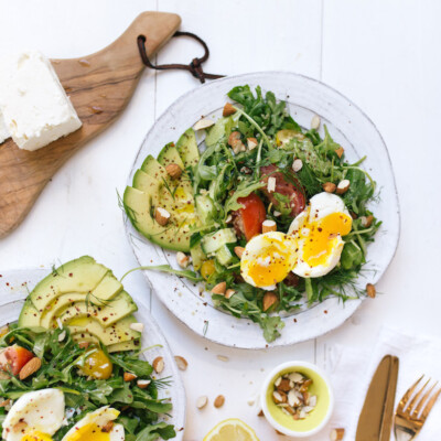 Mediterranean Breakfast Salad with Soft-Boiled Egg