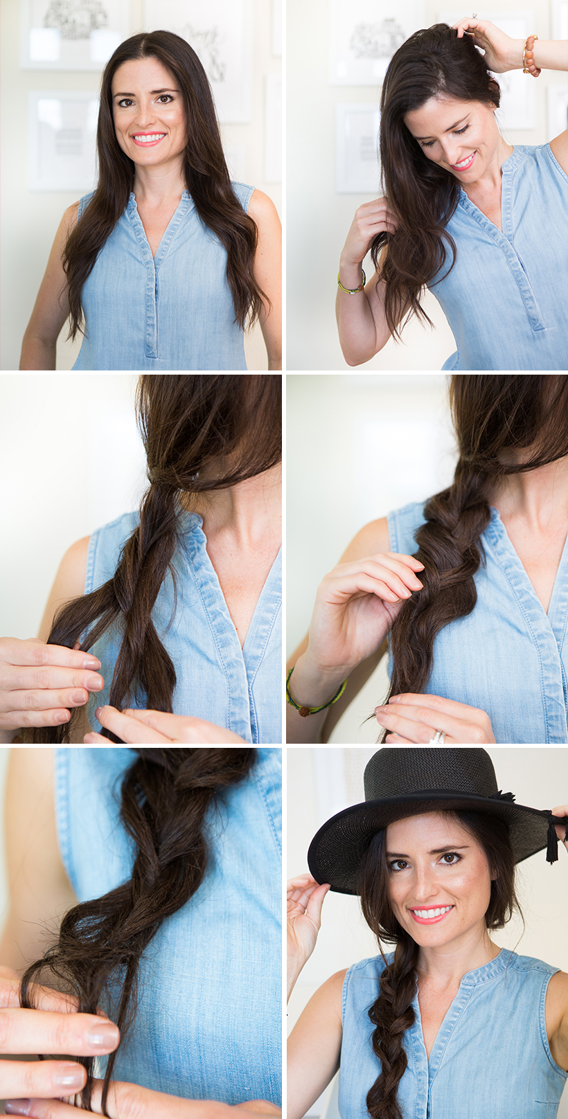 This braid will stay put without a hair tie!