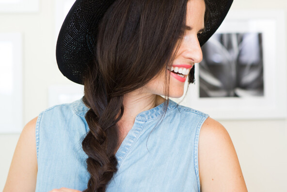 This braid will stay put without a hair tie!