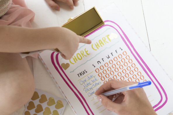 free downloadable template for a kids chore chart