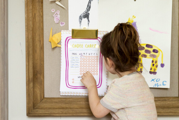 free downloadable template for a cute kids chore chart