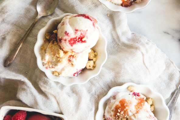 Peachberry shortbread ice cream for anyone with a fruity sweet tooth