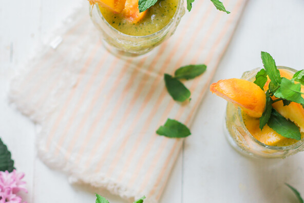 peach, ginger & mint slushie