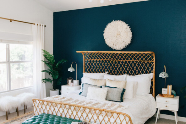 anthropologie rattan bed