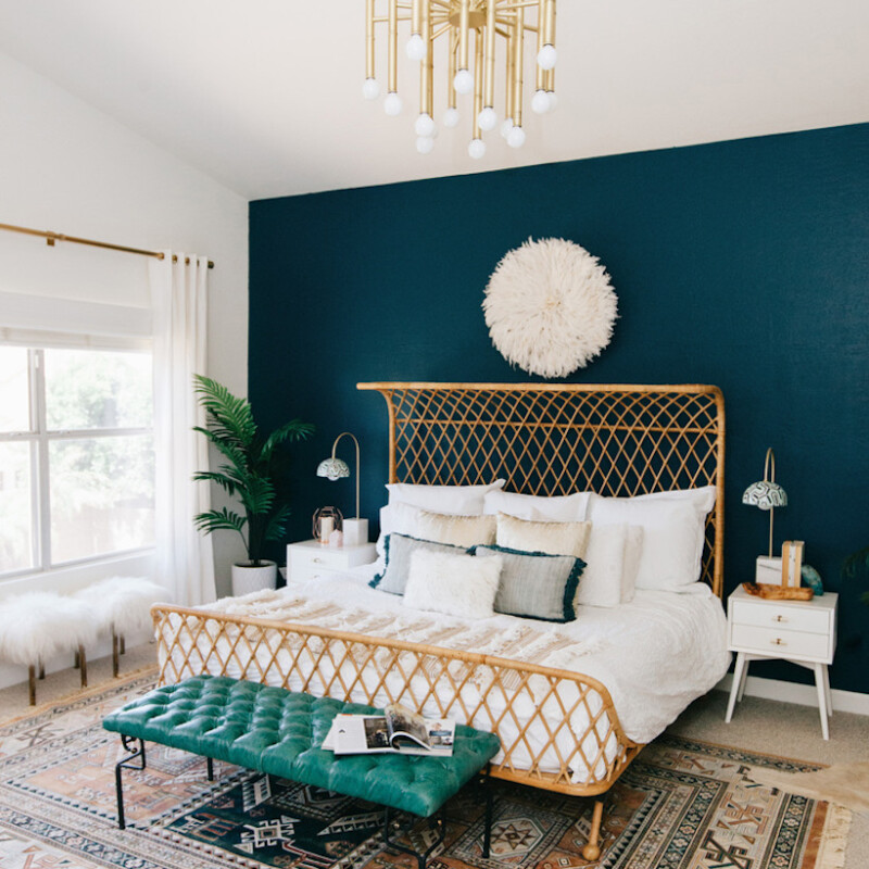 anthropologie rattan bed