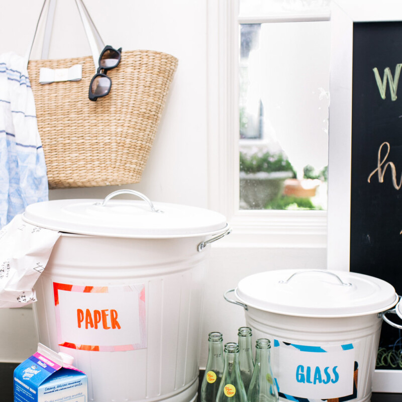create your own cute recycling bins!