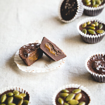 Pumpkin Date Caramel Cups