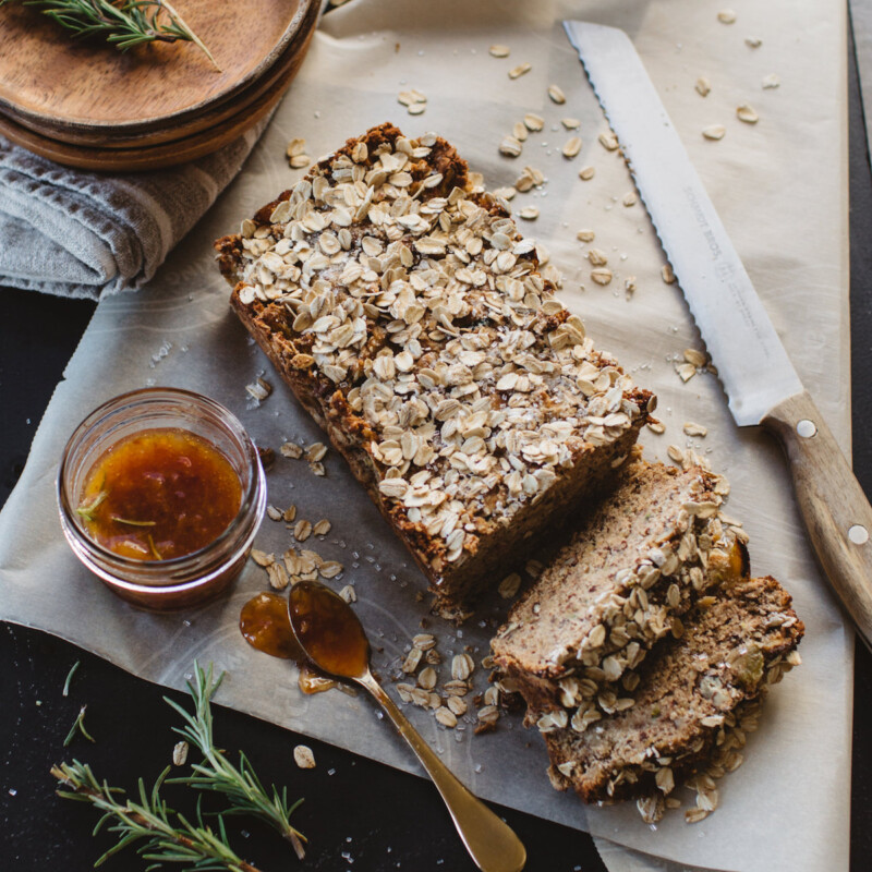 Rosemary & Apple Zucchini Bread with Ginger