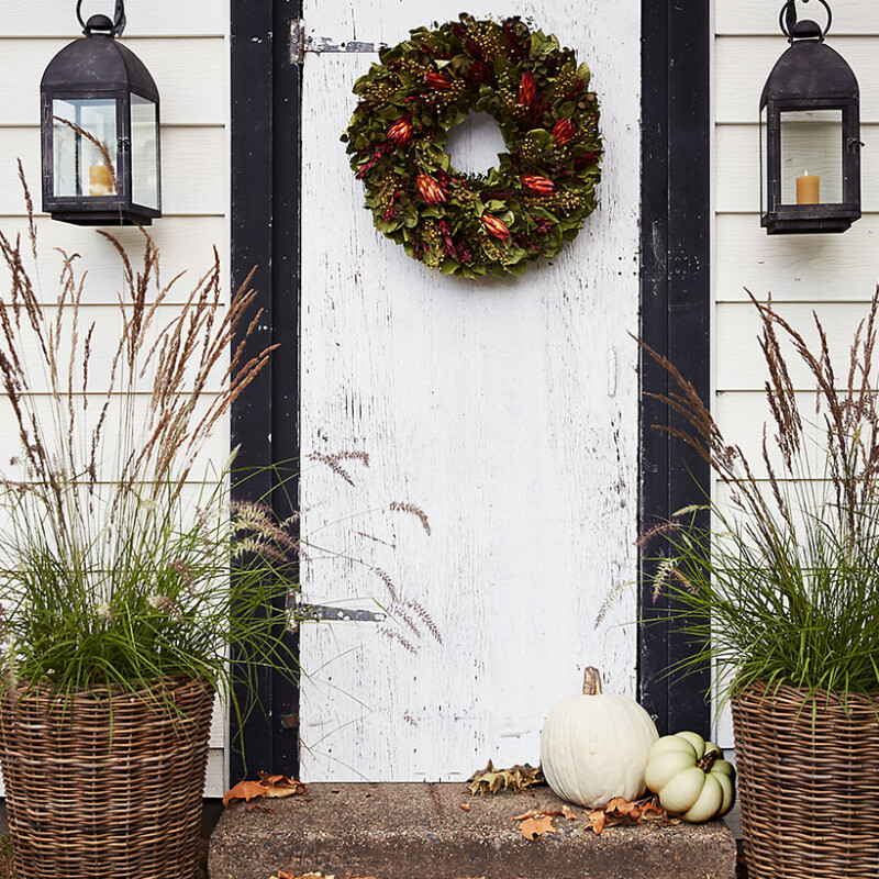 An earthy & autumnal front door