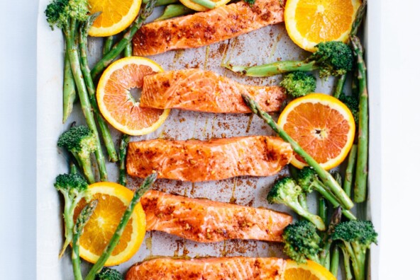 sheet pan roasted chili orange salmon