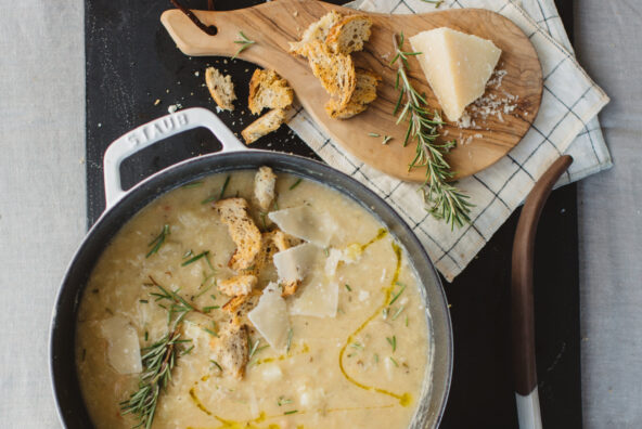 white bean and cauliflower soup