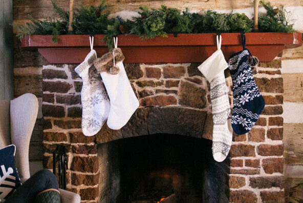 stockings in cabin