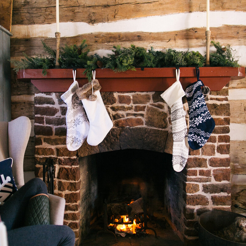 stockings in cabin