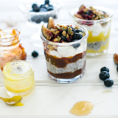 Jammy Chia Pudding Parfaits - easy & healthy breakfast idea for busy mornings!