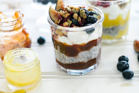 Jammy Chia Pudding Parfaits - easy & healthy breakfast idea for busy mornings!
