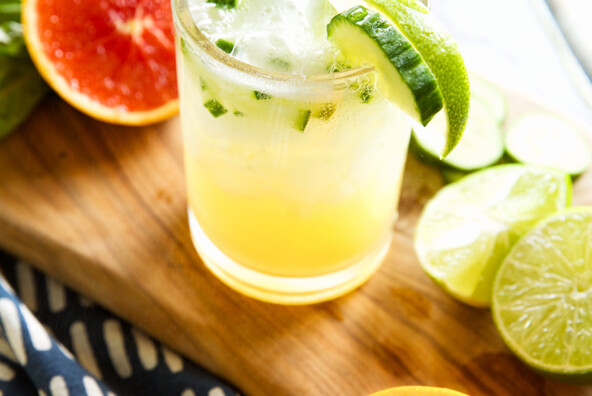 cucumber basil & citrus mocktail -- so yummy and refreshing, plus totally guilt-free.