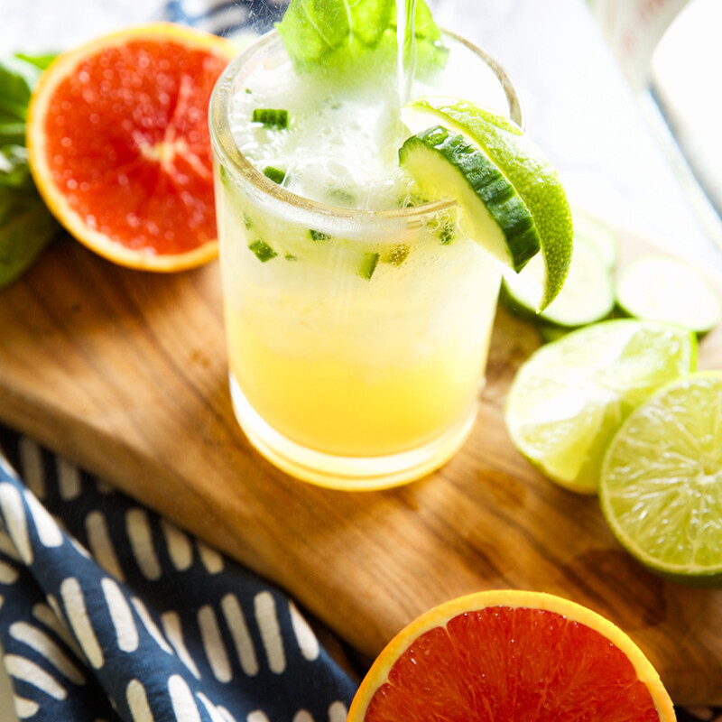 cucumber basil & citrus mocktail -- so yummy and refreshing, plus totally guilt-free.