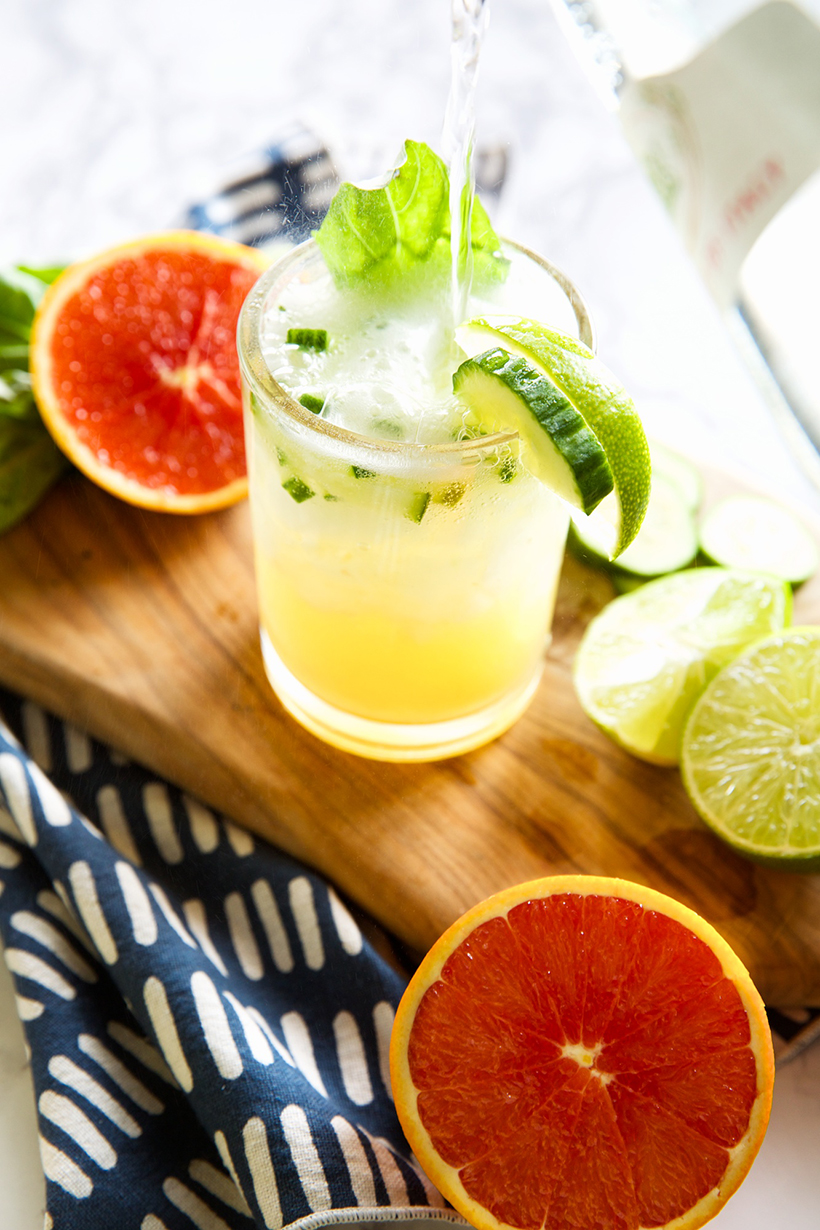 Cucumber Basil Citrus Mocktail