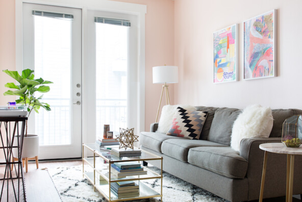 prettiest blush pink walls #behr #behrpaint #behrtrends2017 #ad