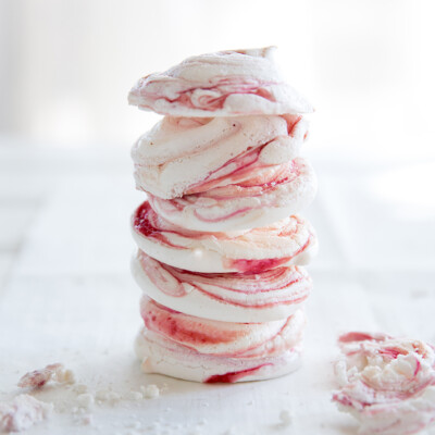 Chocolate Espresso and Raspberry Swirl Meringues To Wow Your Valentine