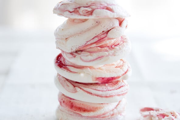 Chocolate Espresso and Raspberry Swirl Meringues To Wow Your Valentine