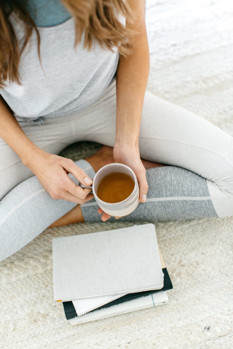 cup of tea and journals