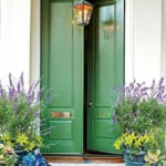 sage green front door color