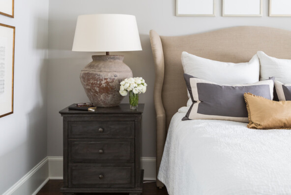 classic and cozy neutral bedroom