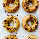 Baked Citrus Donuts with Rosewater Glaze