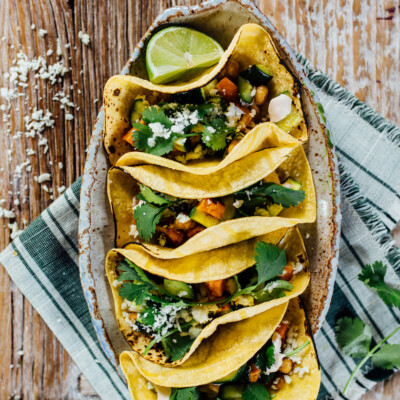 roasted veggie tacos