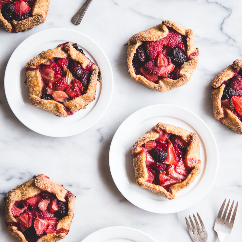 bumbleberry galettes with cornmeal crust