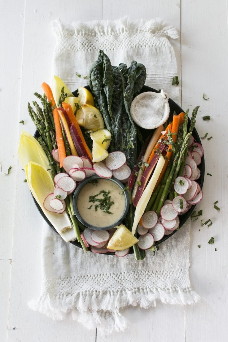 vegetables with Caesar dressing