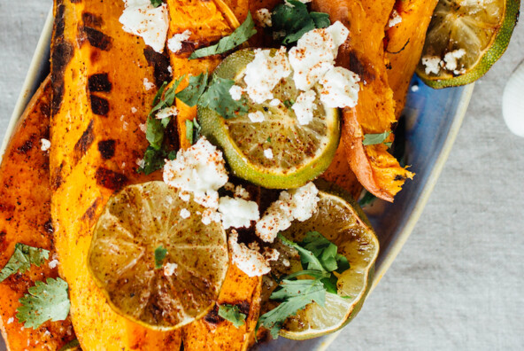 grilled sweet potato wedges