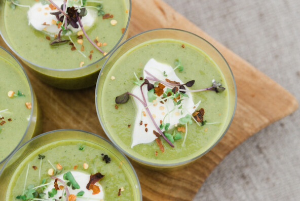 chilled pea soup