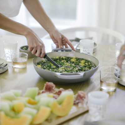 herb and caramelized onion frittata recipe