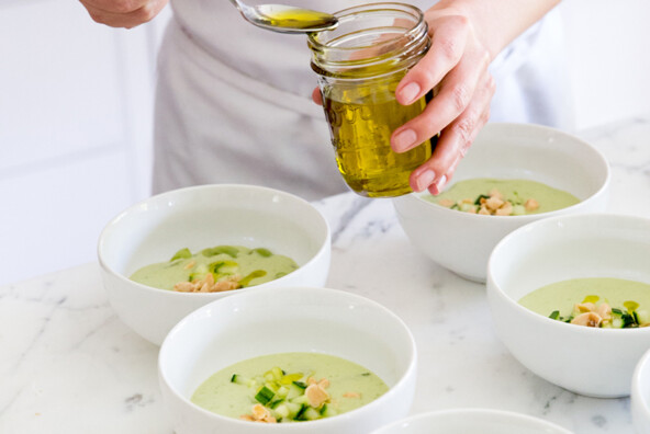 A delicious summer soup recipe from Alison Cayne of Haven's Kitchen