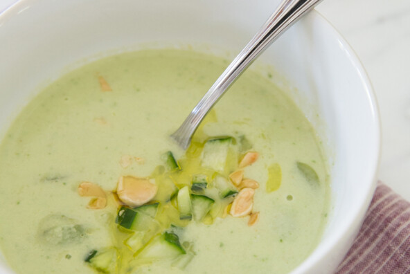 A delicious summer soup recipe from Alison Cayne of Haven's Kitchen